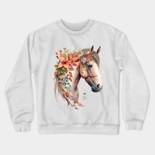 Watercolor Boho Horse Crewneck Sweatshirt